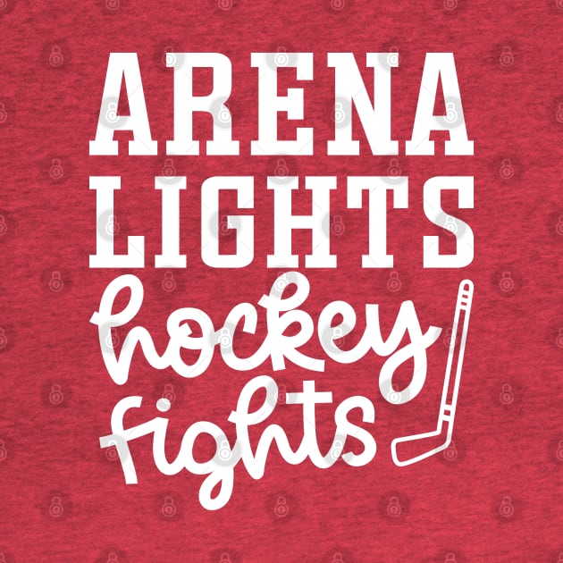 Arena Lights Hockey Fights Hockey Mom Cute Funny by GlimmerDesigns